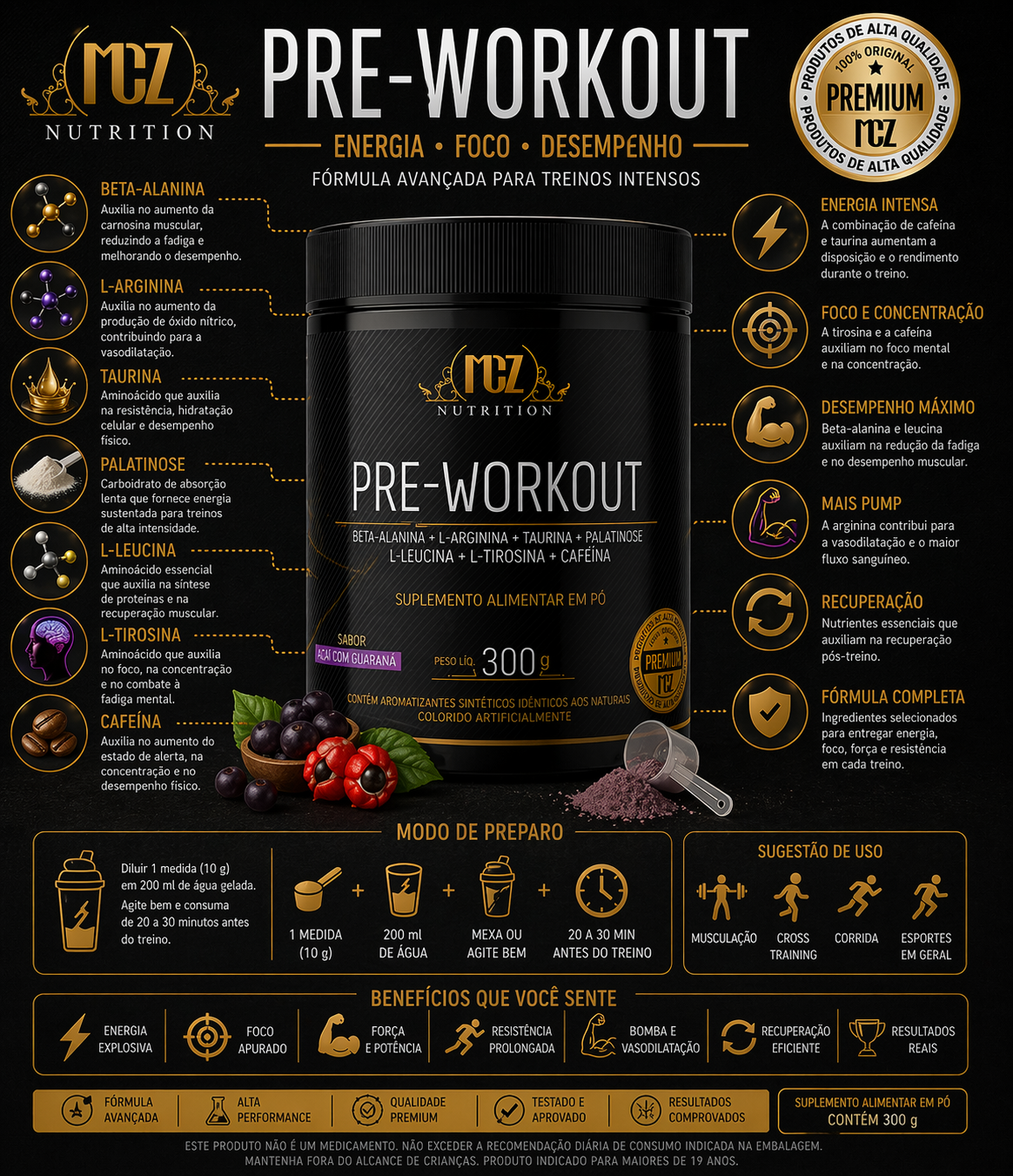 Pré-Workout MCZ Nutrition