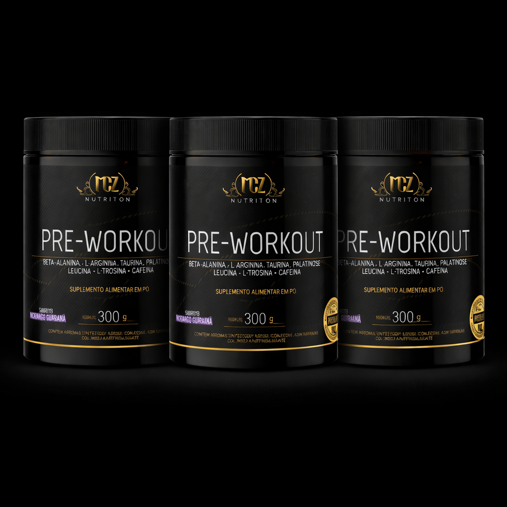 3 Potes Pré-Workout